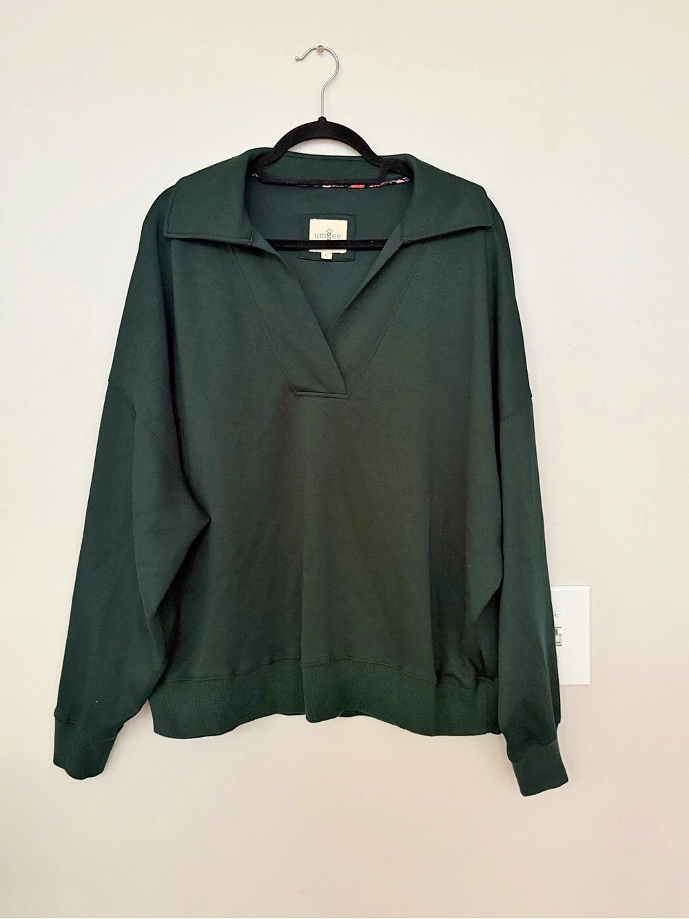 Umgee Green Tunic Top Size Large Like New